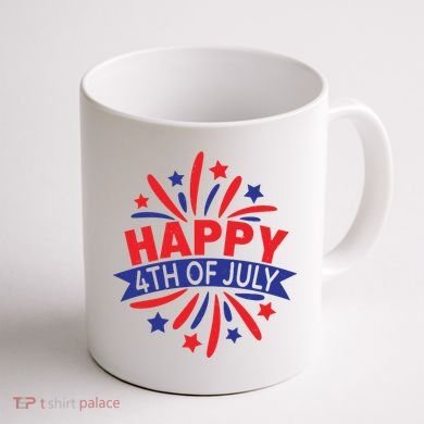 Happy 4th Of July America Celebration Coffee Mug back