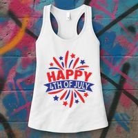 Happy 4th Of July America Celebration Women's Tank Top thumb 3