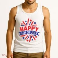 Happy 4th Of July America Celebration Tank Top thumb 3
