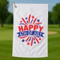 Happy 4th Of July America Celebration Golf Towel thumb 1