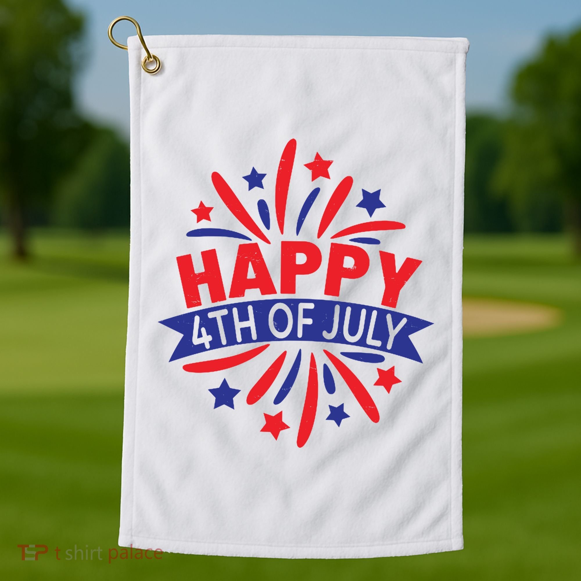 Happy 4th Of July America Celebration Golf Towel