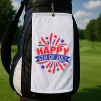 Happy 4th Of July America Celebration Golf Towel thumb 2