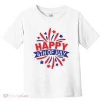 Happy 4th Of July America Celebration Toddler T-Shirt thumb 0