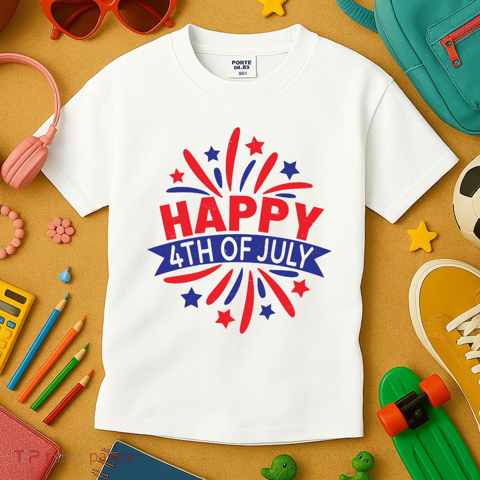 Happy 4th Of July America Celebration Kids T-Shirt