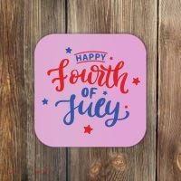 Happy 4th Of July Festive Holiday Coaster thumb 0