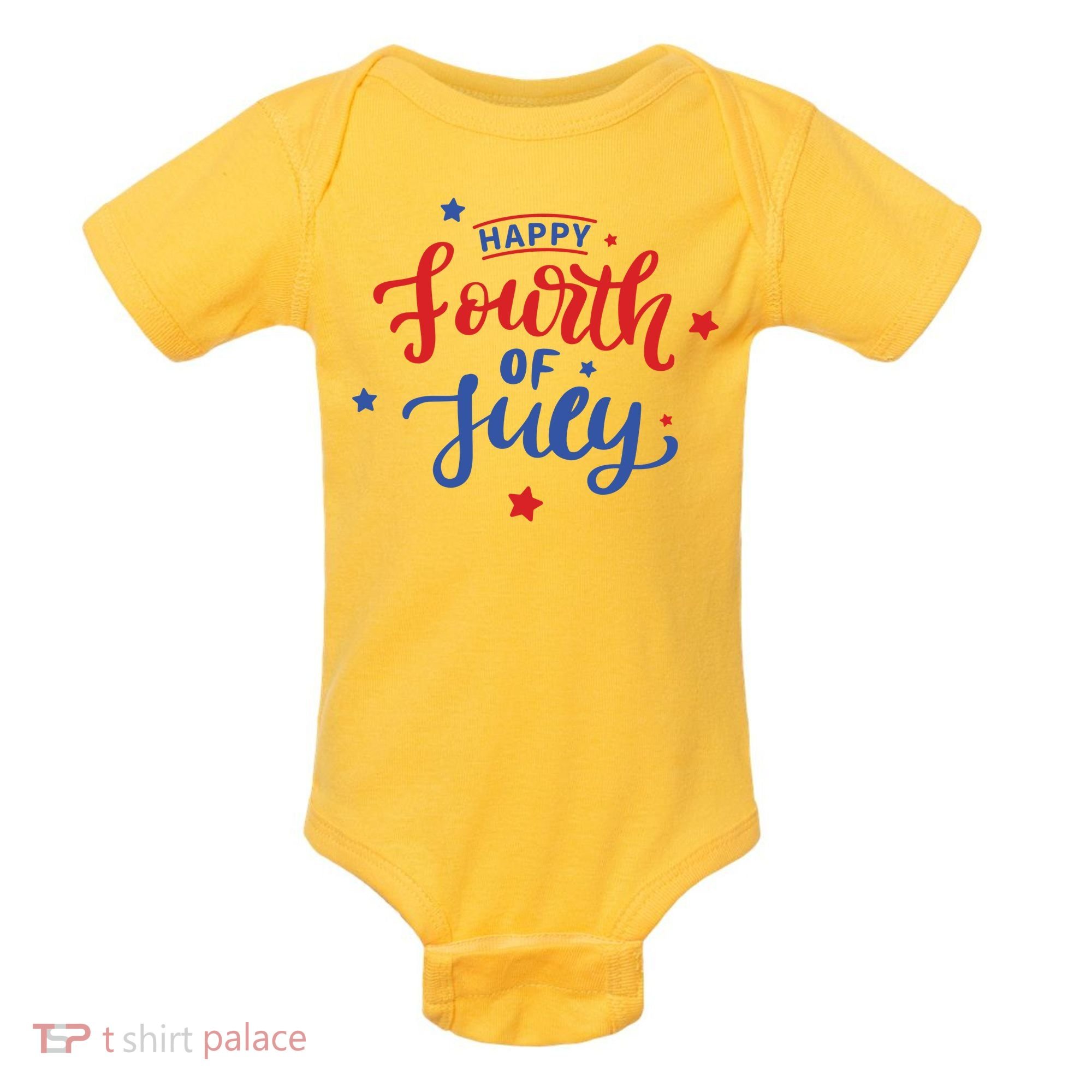 Happy 4th Of July Festive Holiday Baby Bodysuit