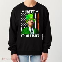 Happy 4th Of Easter Joe Biden St Patricks Day Leprechaun Hat  Women's Sweatshirt thumb 0