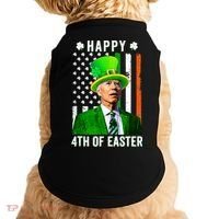 Happy 4th Of Easter Joe Biden St Patricks Day Leprechaun Hat  Doggie Tank thumb 0