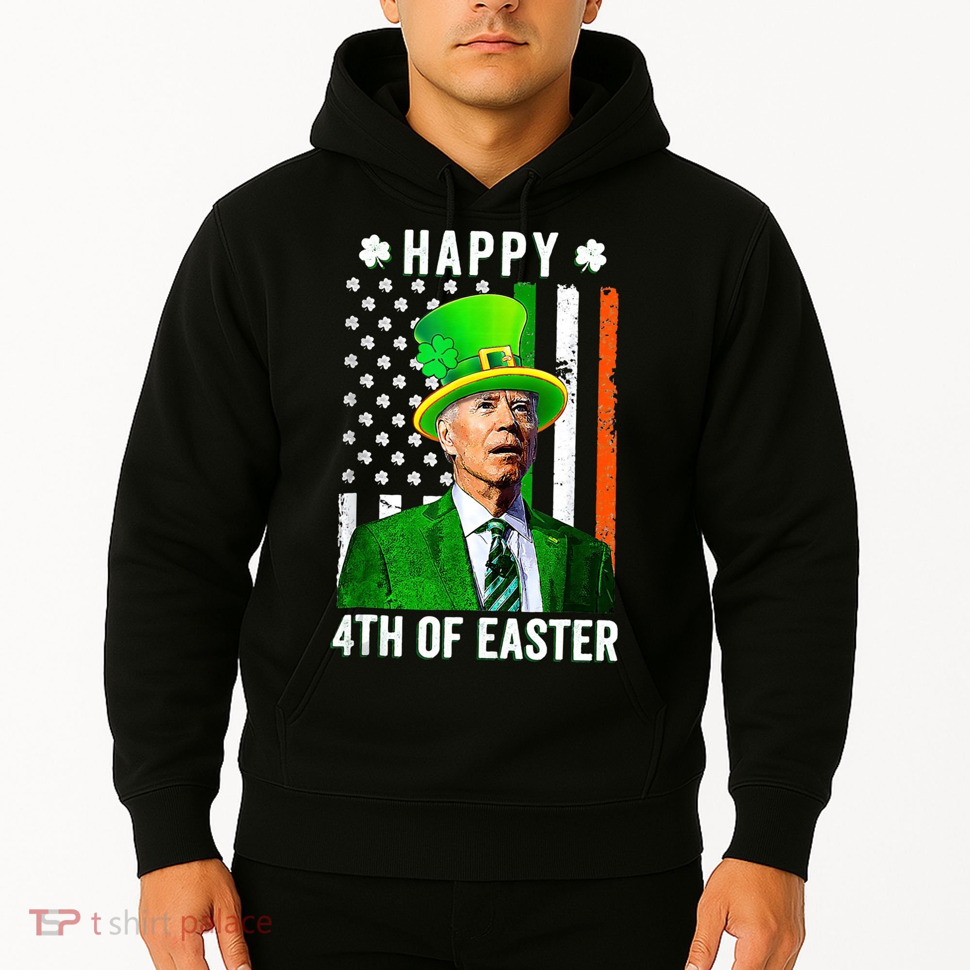 Happy 4th Of Easter Joe Biden St Patricks Day Leprechaun Hat  Hoodie