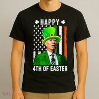 Happy 4th Of Easter Joe Biden St Patricks Day Leprechaun Hat  T-Shirt thumb 3