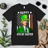 Happy 4th Of Easter Joe Biden St Patricks Day Leprechaun Hat  Premium T-Shirt thumb 2