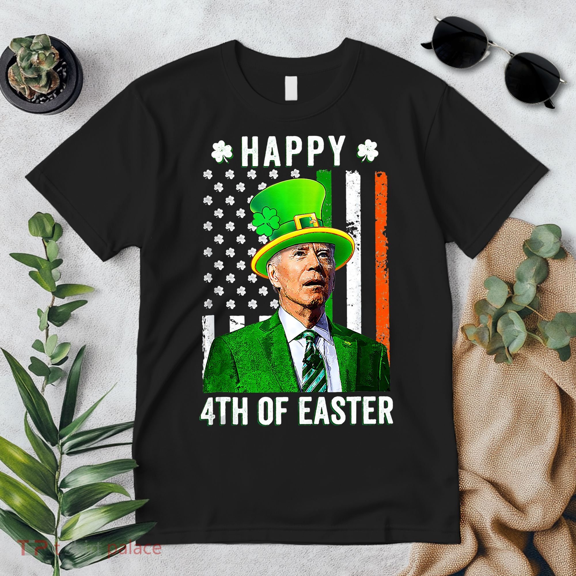 Happy 4th Of Easter Joe Biden St Patricks Day Leprechaun Hat  Premium T-Shirt