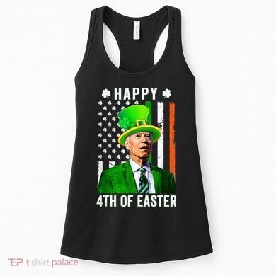 Happy 4th Of Easter Joe Biden St Patricks Day Leprechaun Hat  Women's Tank Top