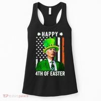 Happy 4th Of Easter Joe Biden St Patricks Day Leprechaun Hat  Women's Tank Top thumb 0