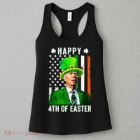 Happy 4th Of Easter Joe Biden St Patricks Day Leprechaun Hat  Women's Tank Top thumb 3