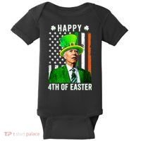 Happy 4th Of Easter Joe Biden St Patricks Day Leprechaun Hat  Baby Bodysuit thumb 0