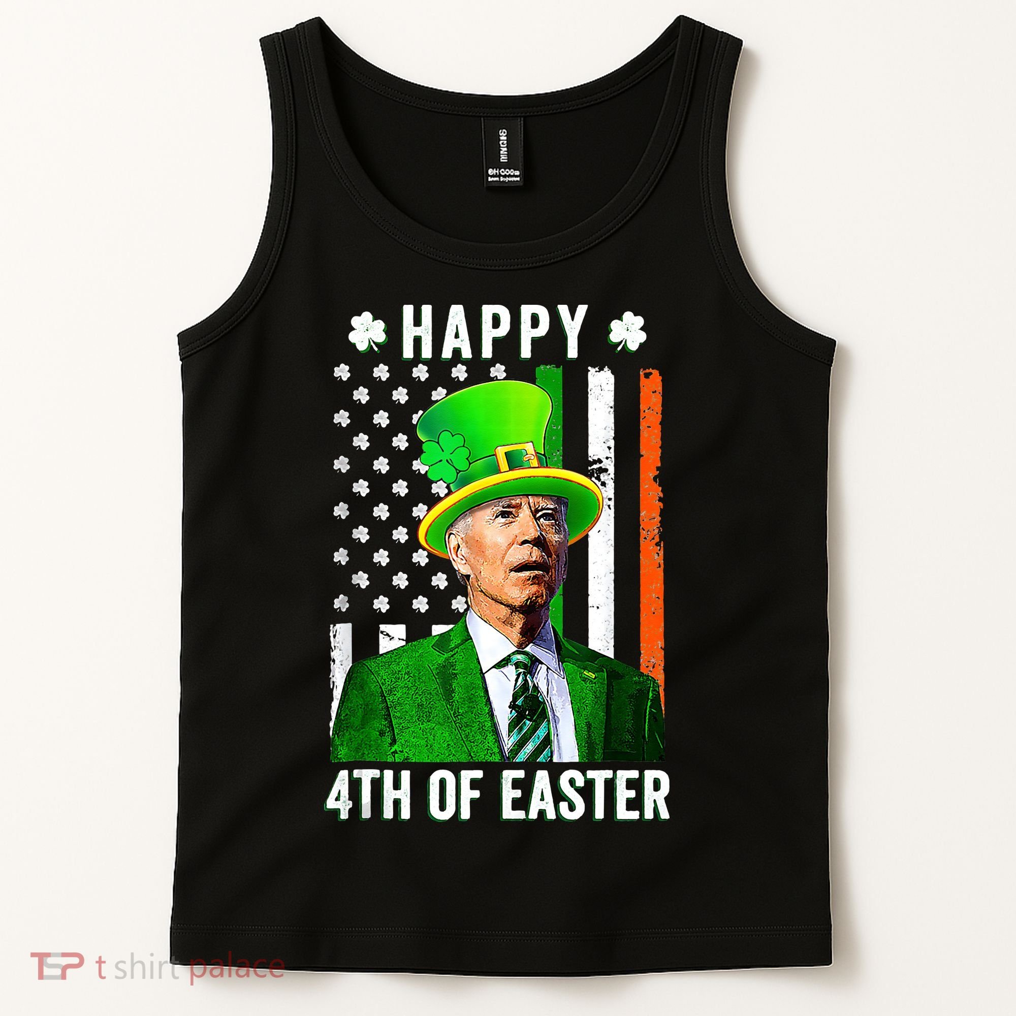 Happy 4th Of Easter Joe Biden St Patricks Day Leprechaun Hat  Tank Top