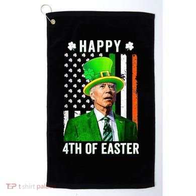 Happy 4th Of Easter Joe Biden St Patricks Day Leprechaun Hat  Golf Towel