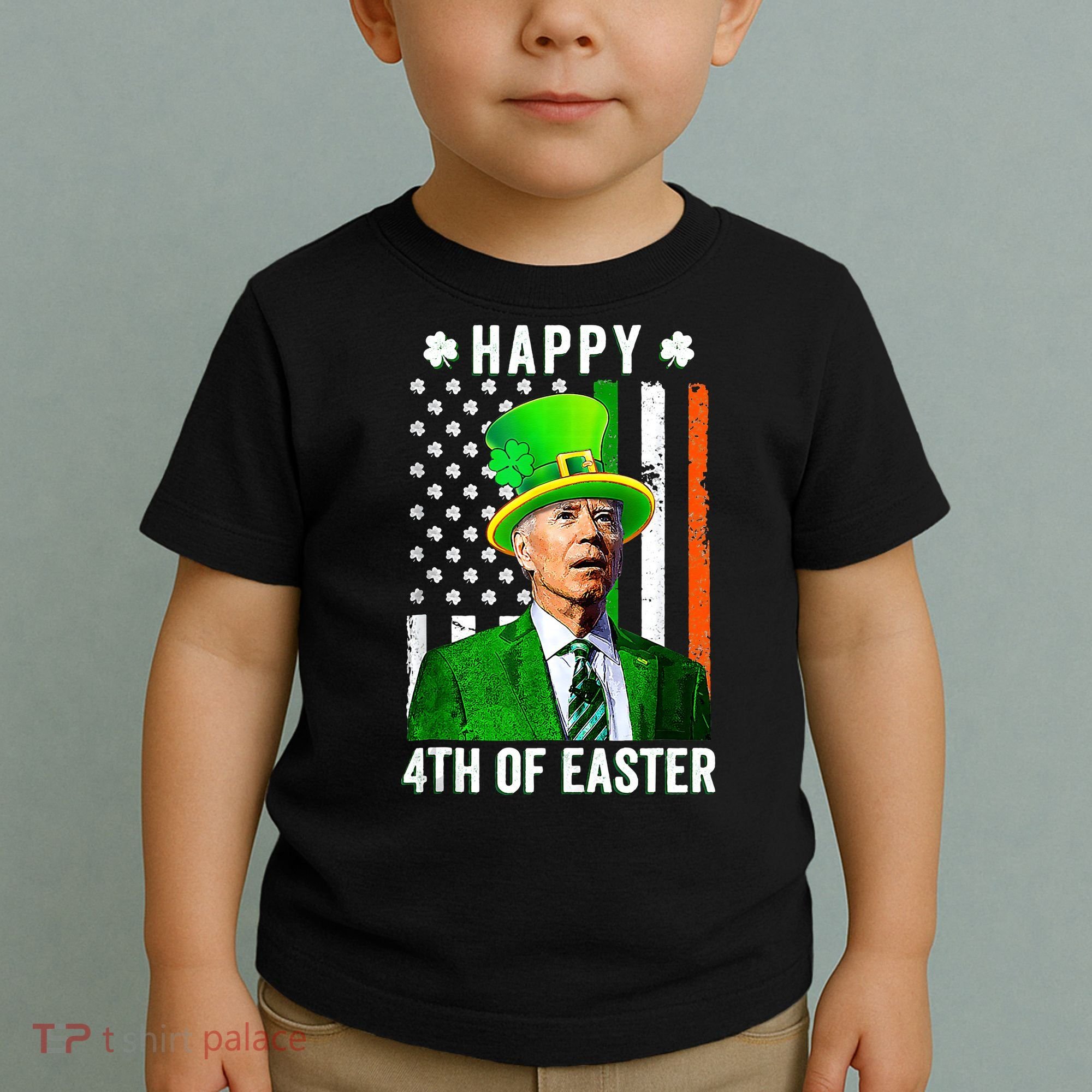 Happy 4th Of Easter Joe Biden St Patricks Day Leprechaun Hat  Toddler T-Shirt