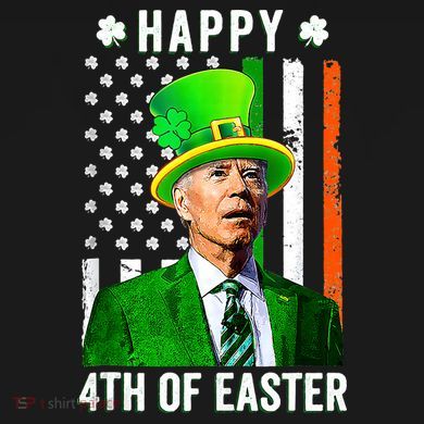 Happy 4th Of Easter Joe Biden St Patricks Day Leprechaun Hat  Cropped Pullover Crew
