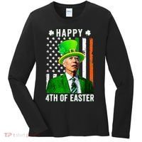Happy 4th Of Easter Joe Biden St Patricks Day Leprechaun Hat  Women's Long Sleeve Shirt thumb 0