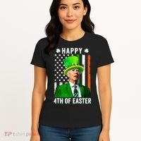 Happy 4th Of Easter Joe Biden St Patricks Day Leprechaun Hat  Women's T-Shirt thumb 4