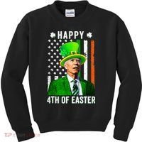 Happy 4th Of Easter Joe Biden St Patricks Day Leprechaun Hat  Kids Sweatshirt thumb 0