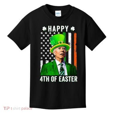 Happy 4th Of Easter Joe Biden St Patricks Day Leprechaun Hat  Kids T-Shirt