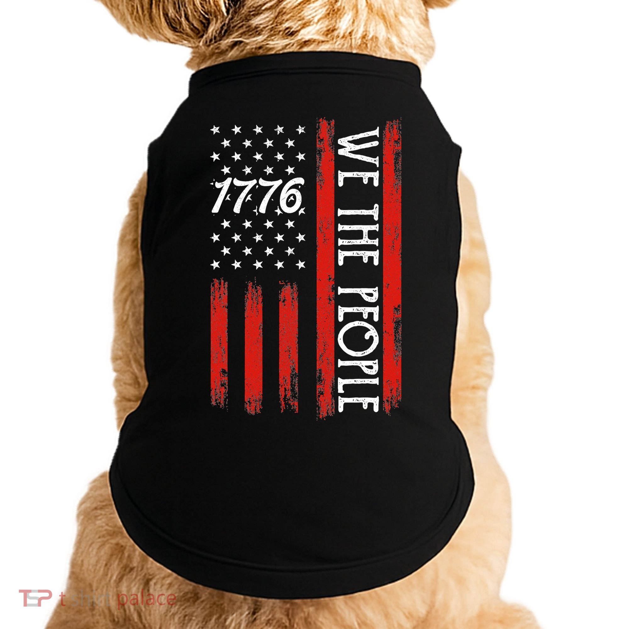Happy 4th Of July 1776 American Flag Doggie Tank