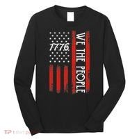 Happy 4th Of July 1776 American Flag Long Sleeve Shirt thumb 0