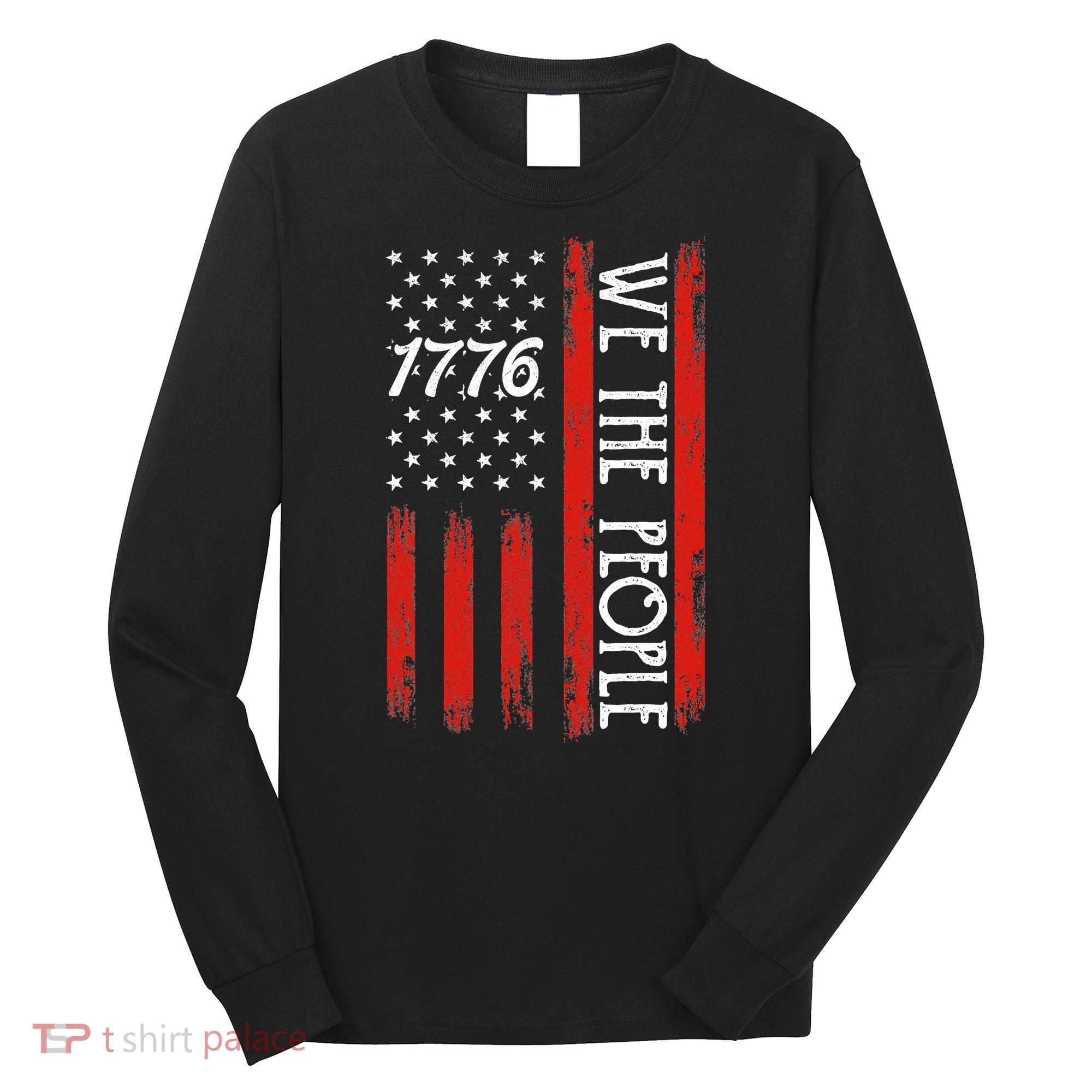 Happy 4th Of July 1776 American Flag Long Sleeve Shirt