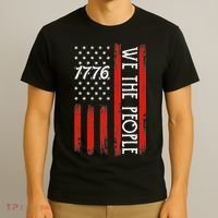 Happy 4th Of July 1776 American Flag T-Shirt thumb 3