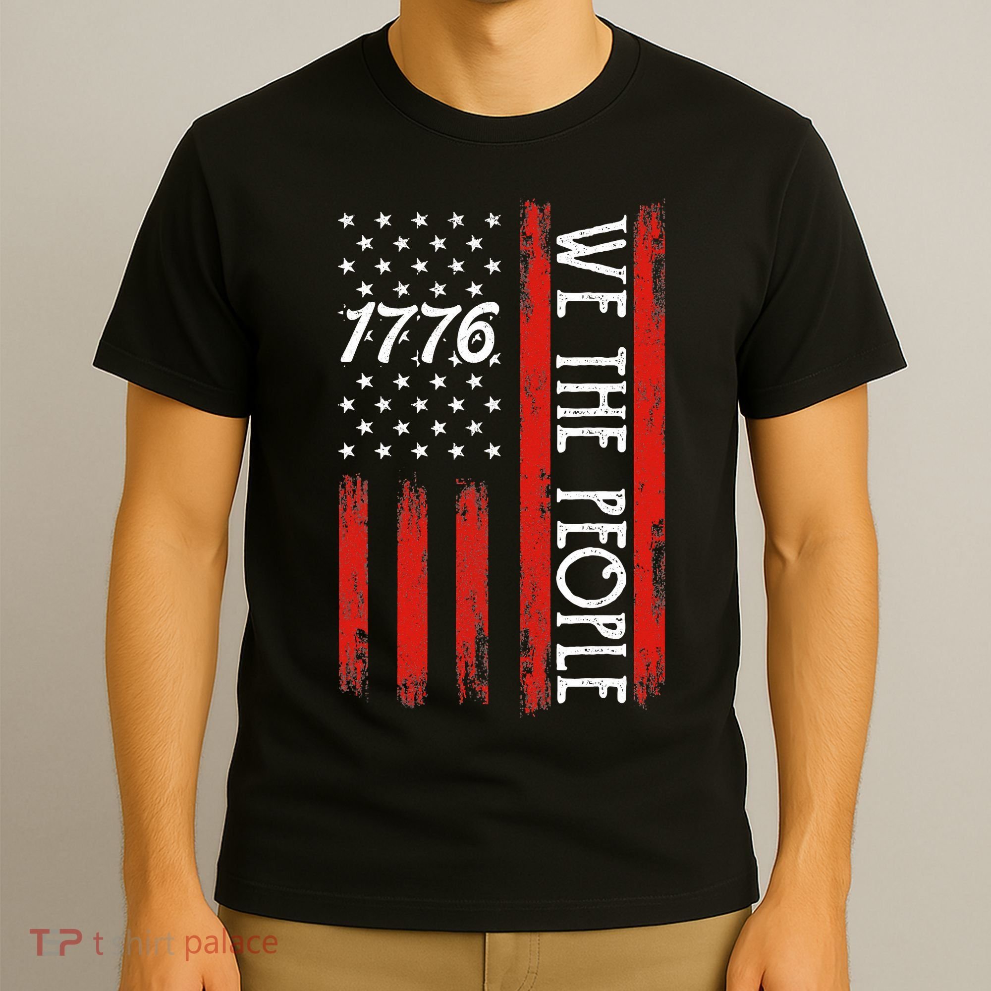 Happy 4th Of July 1776 American Flag T-Shirt