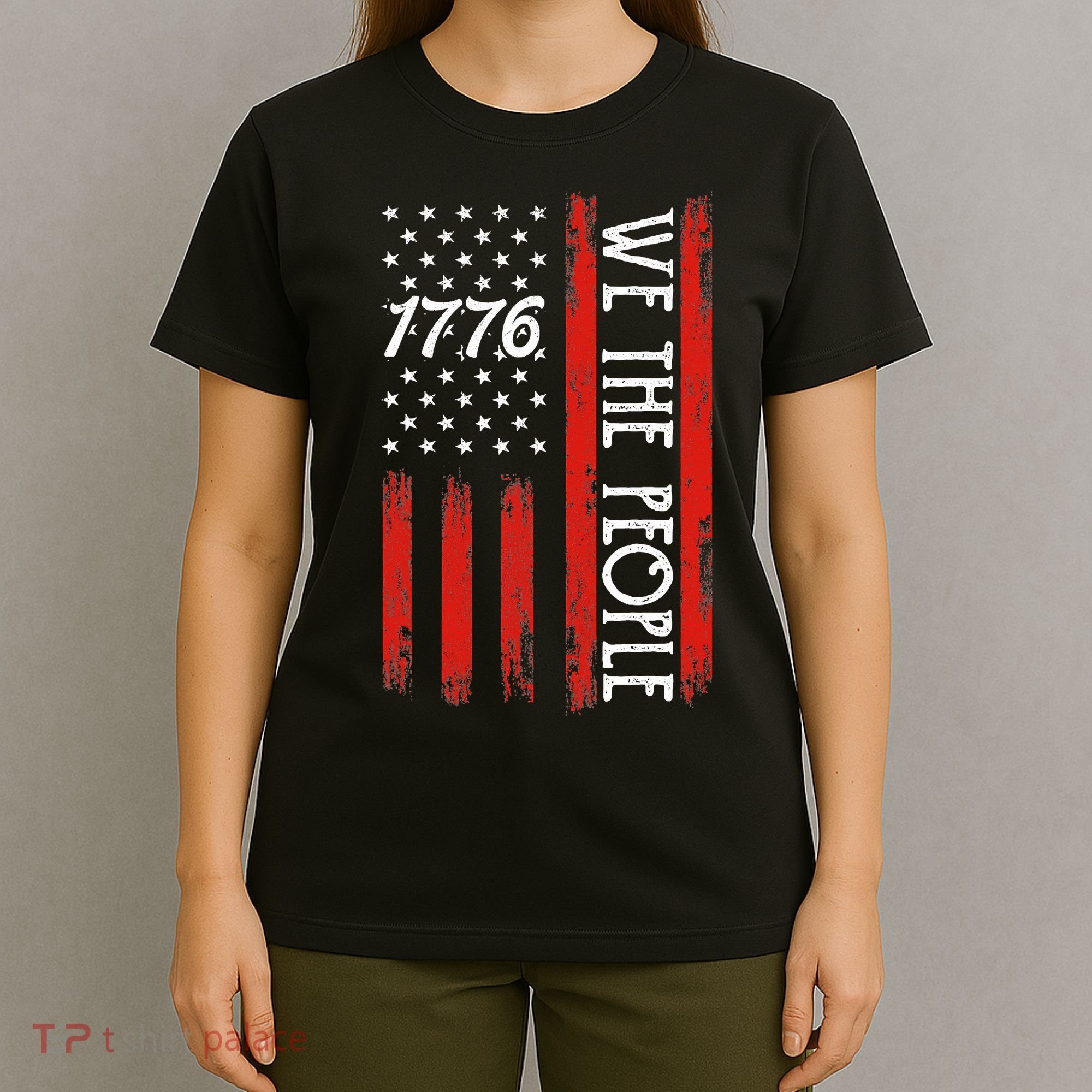 Happy 4th Of July 1776 American Flag T-Shirt