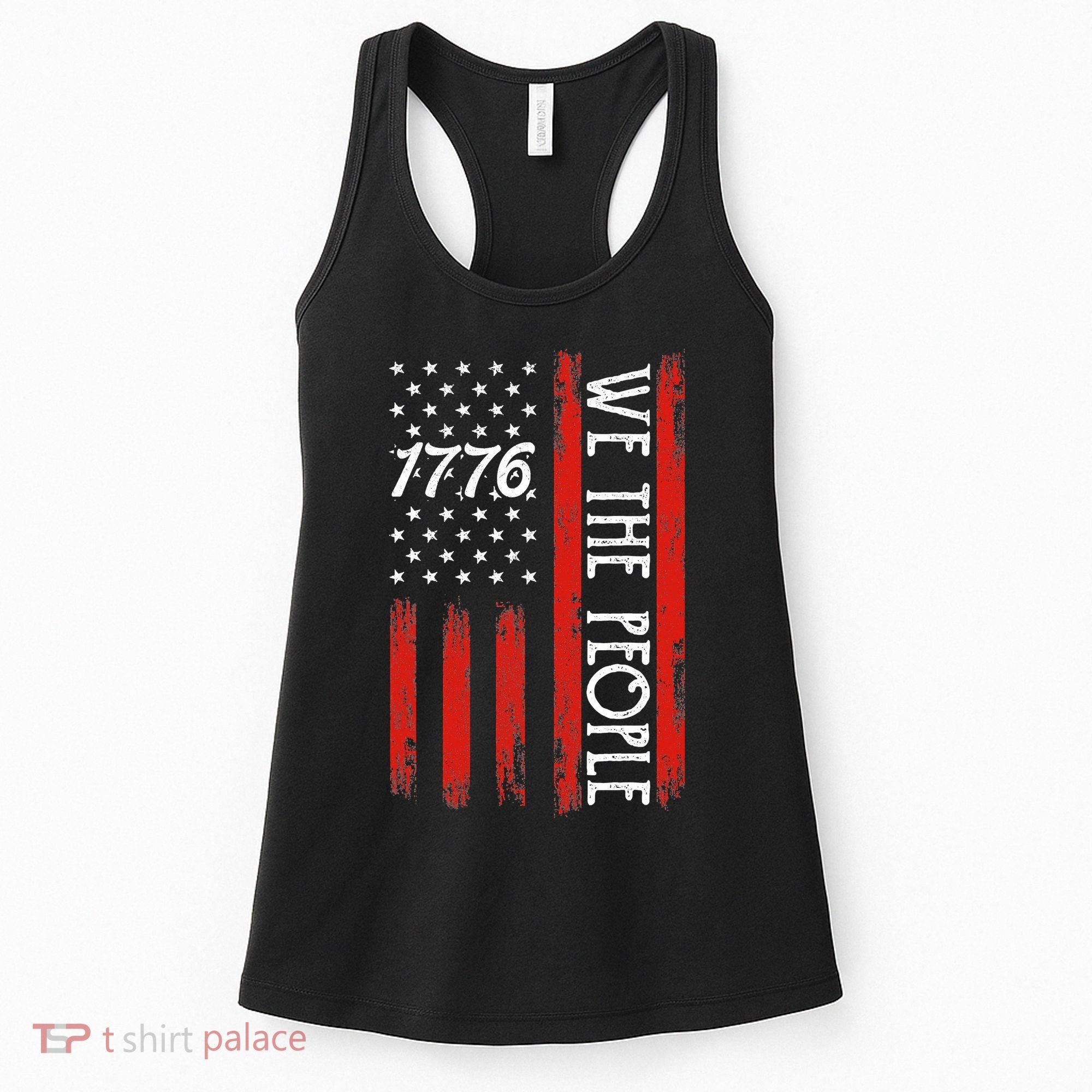 Happy 4th Of July 1776 American Flag Women's Tank Top