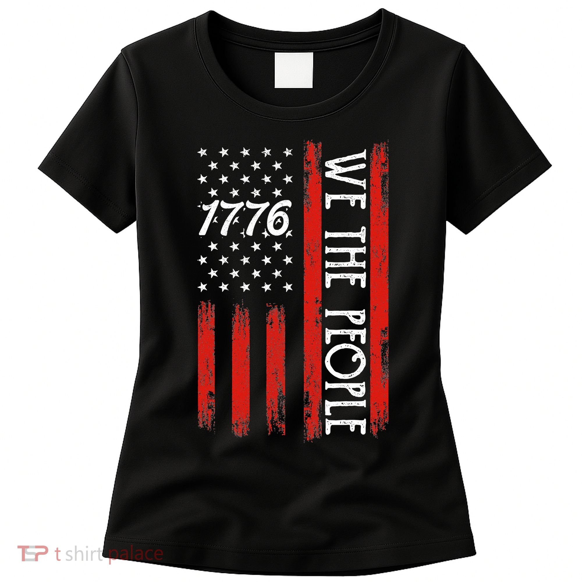 Happy 4th Of July 1776 American Flag Women's T-Shirt