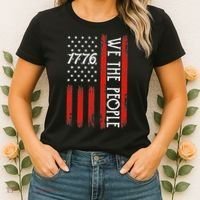 Happy 4th Of July 1776 American Flag Women's T-Shirt thumb 2