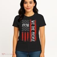 Happy 4th Of July 1776 American Flag Women's T-Shirt thumb 4