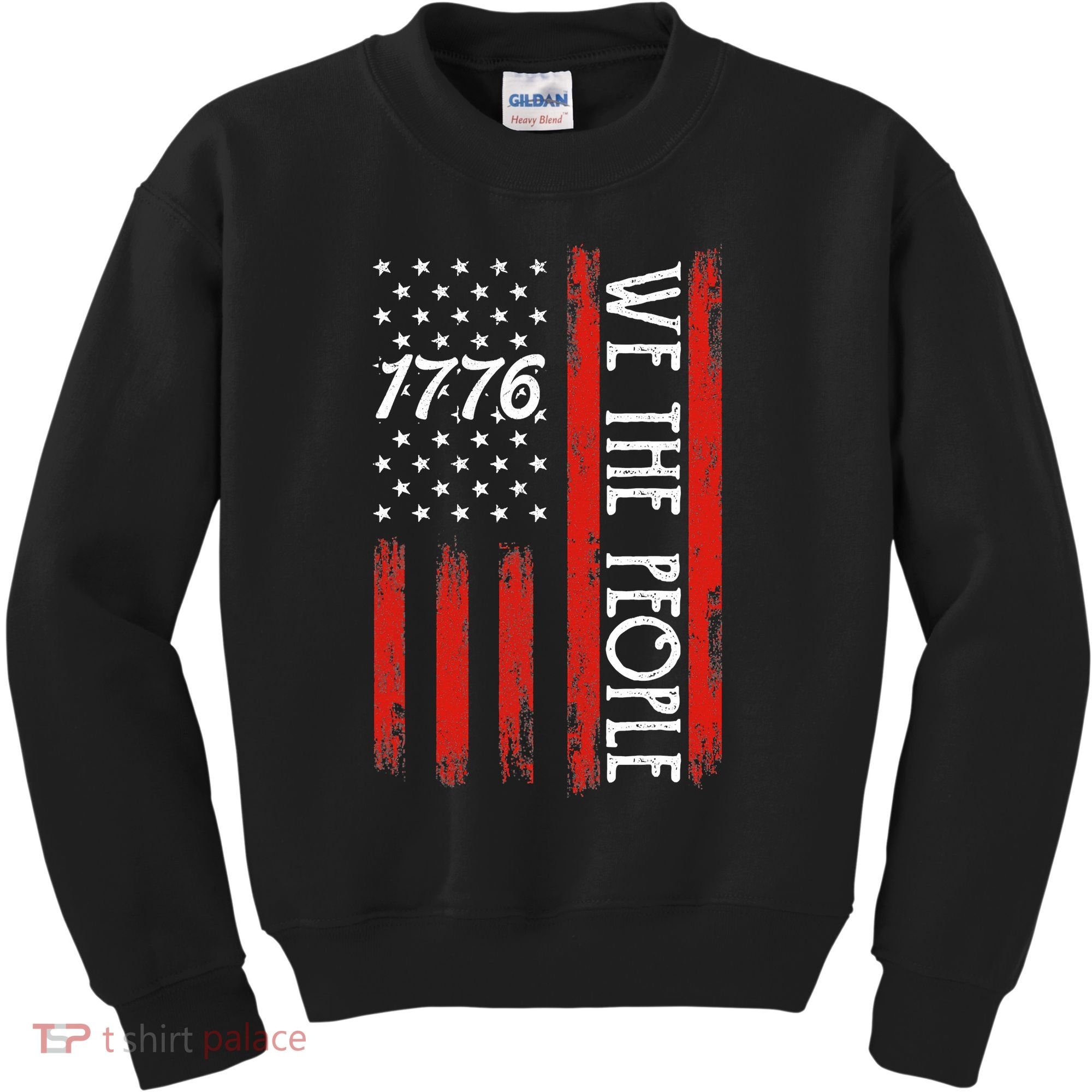 Happy 4th Of July 1776 American Flag Kids Sweatshirt