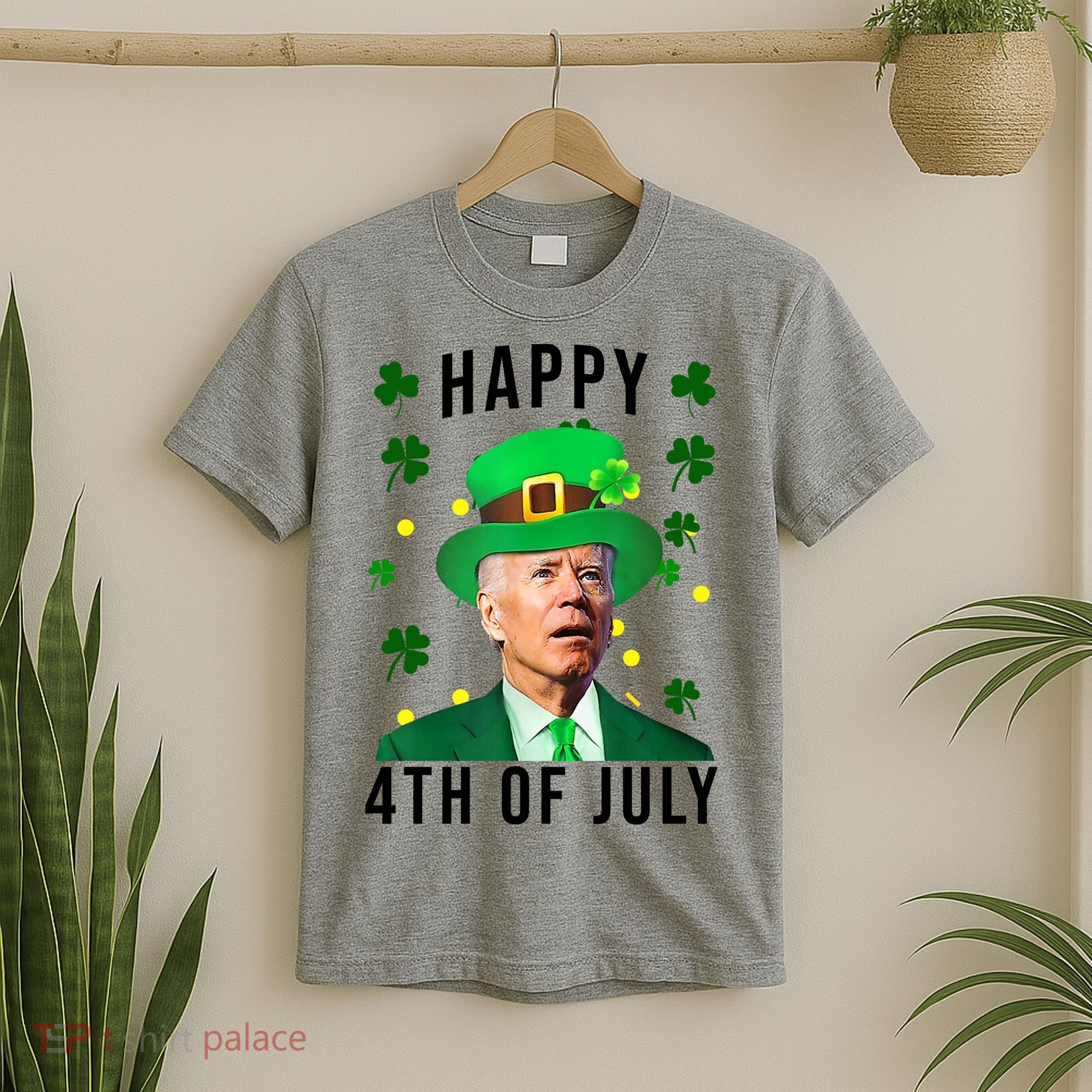 Happy 4th Of July Joe Biden St Patrick's Day Funny T-Shirt
