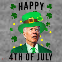 Happy 4th Of July Joe Biden St Patrick's Day Funny Polo thumb 2