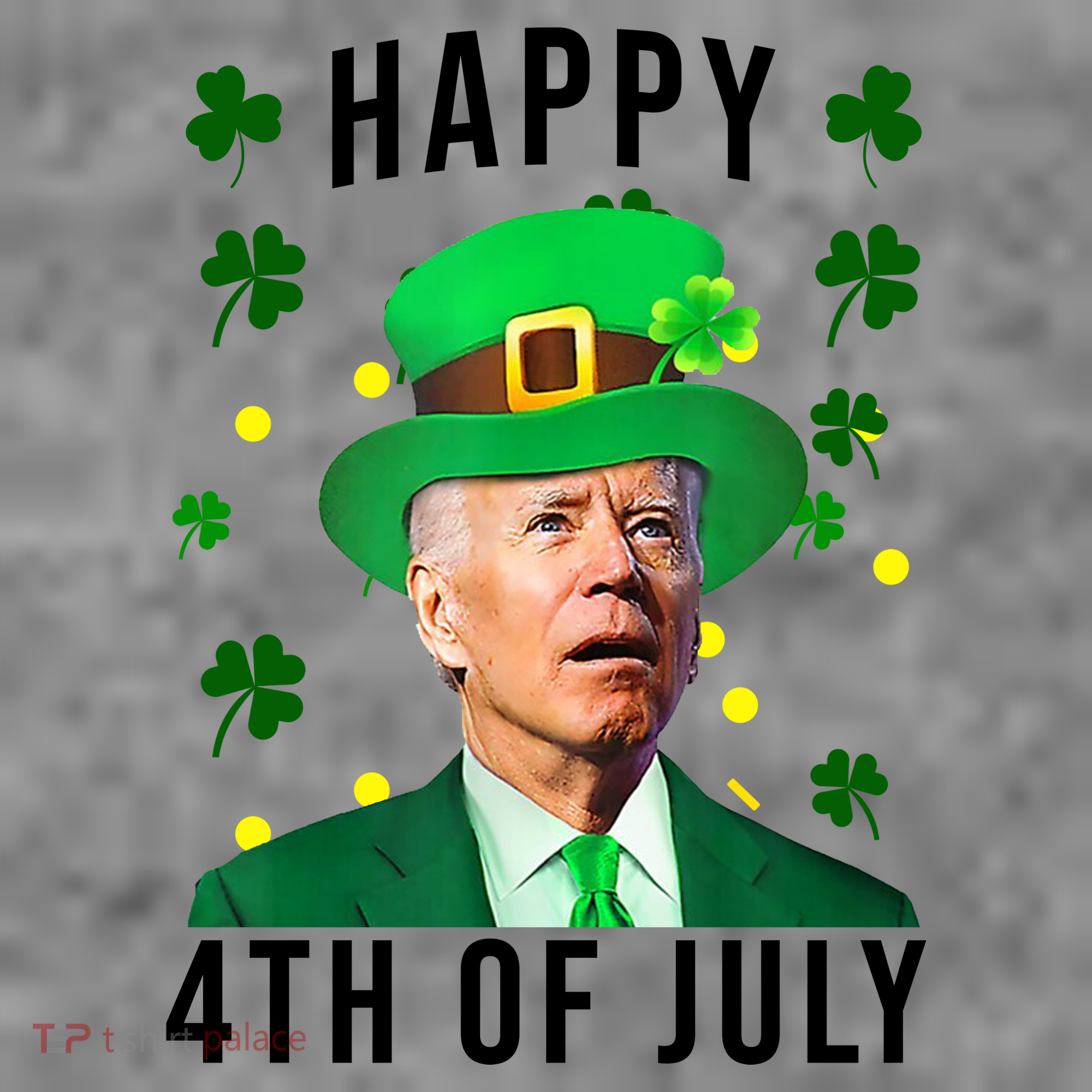 Happy 4th Of July Joe Biden St Patrick's Day Funny Polo