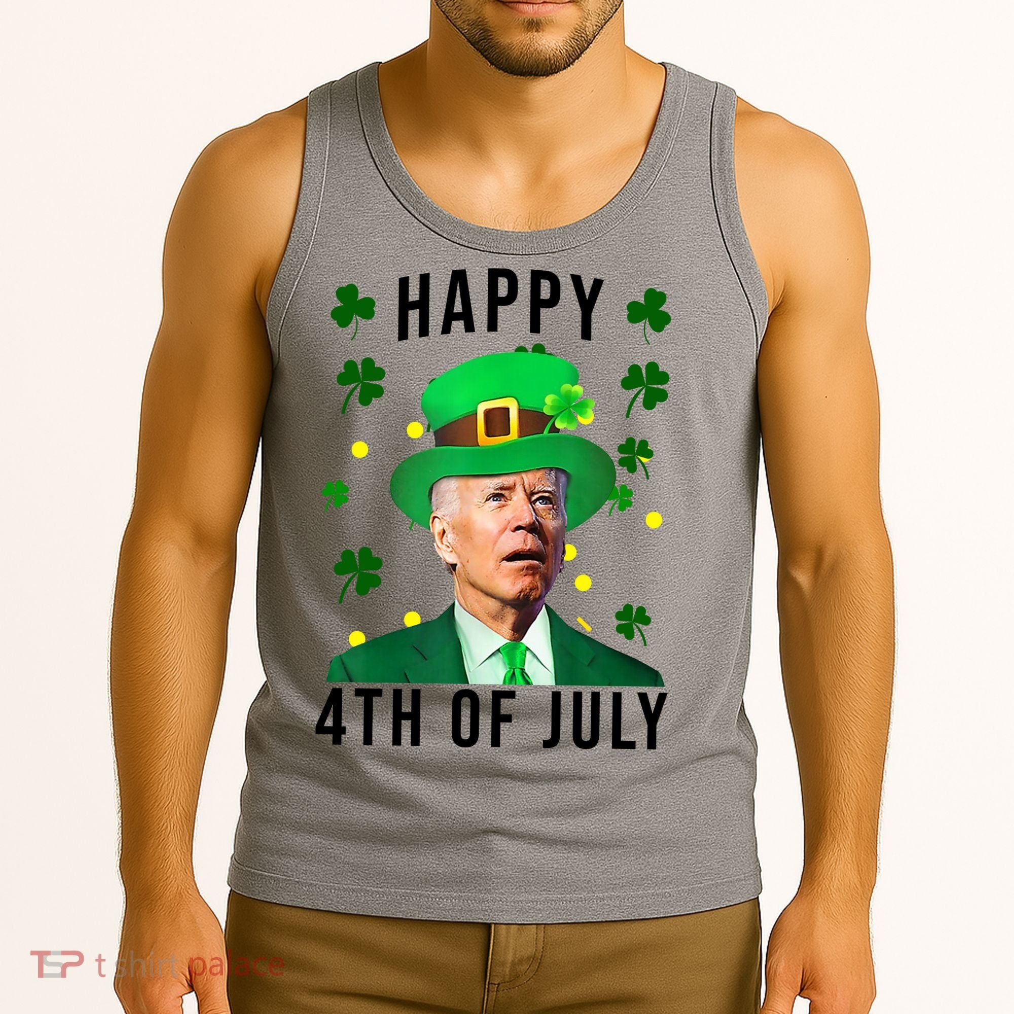 Happy 4th Of July Joe Biden St Patrick's Day Funny Tank Top