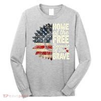 Happy 4th Of July Sunflower Long Sleeve Shirt thumb 0