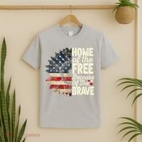Happy 4th Of July Sunflower T-Shirt thumb 2