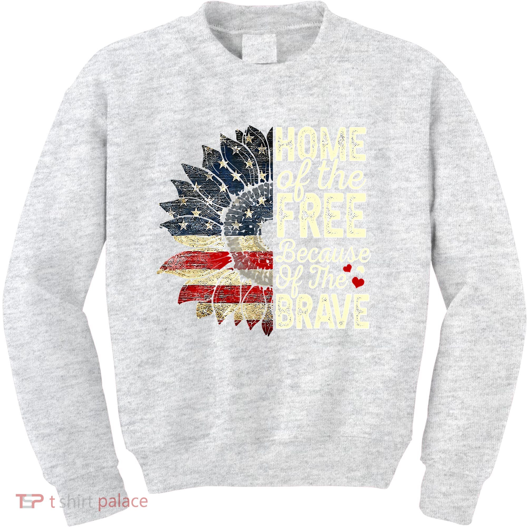 Happy 4th Of July Sunflower Kids Sweatshirt