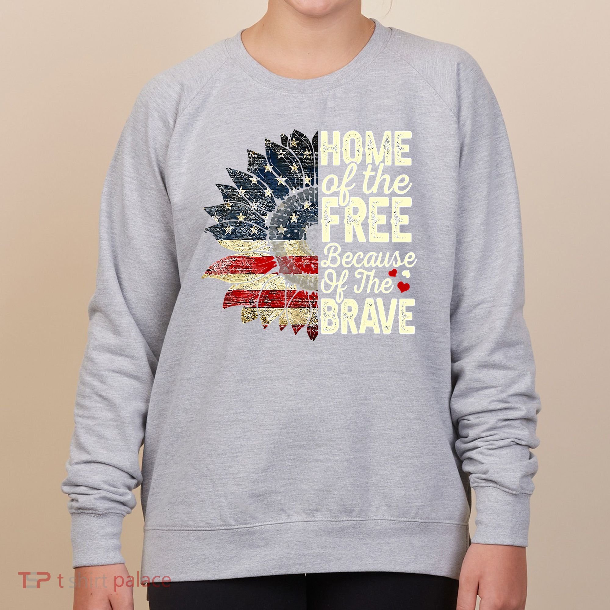 Happy 4th Of July Sunflower Women's Sweatshirt