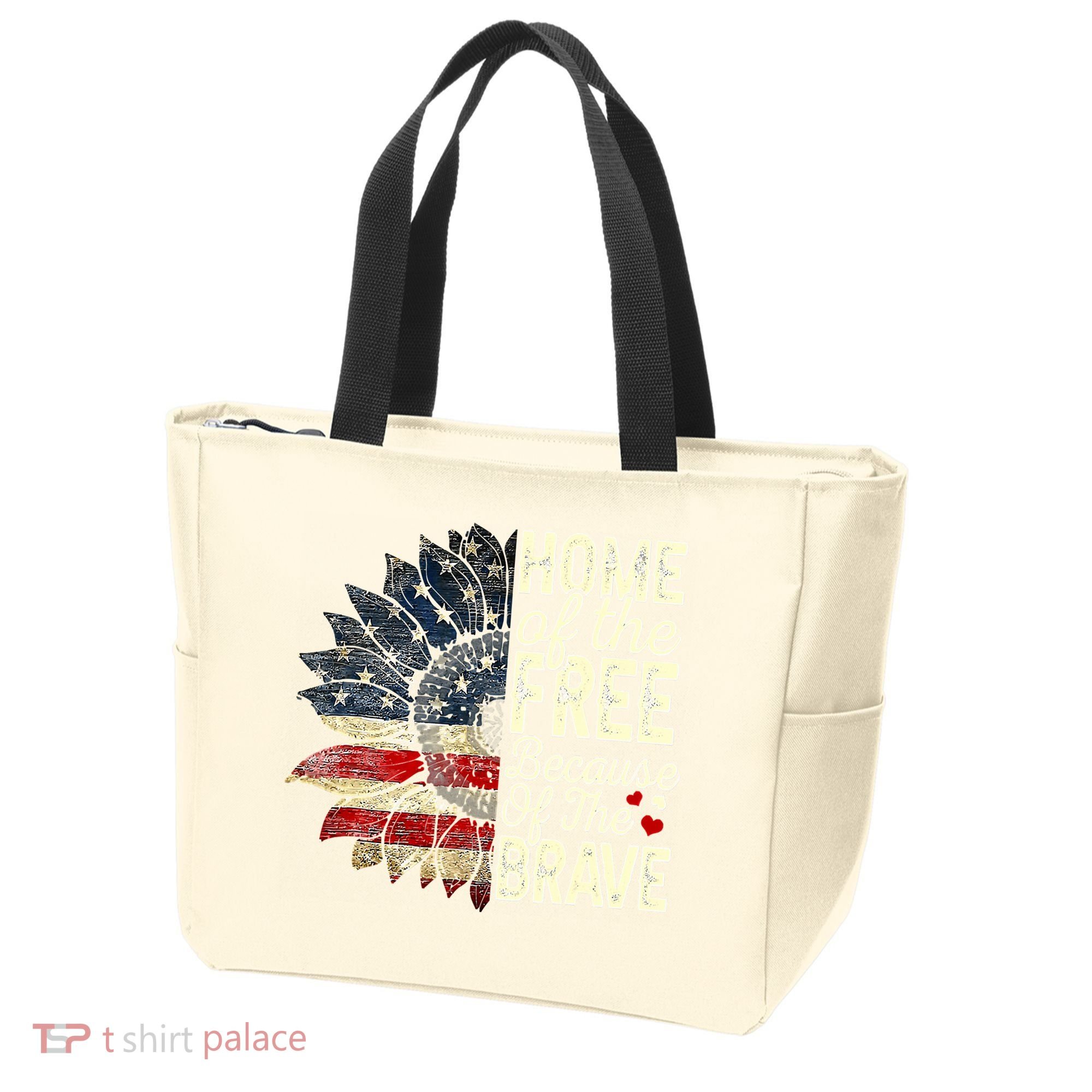 Happy 4th Of July Sunflower Tote Bag