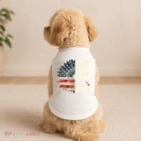 Happy 4th Of July Sunflower Doggie Tank thumb 2