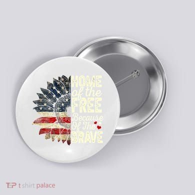 Happy 4th Of July Sunflower Button
